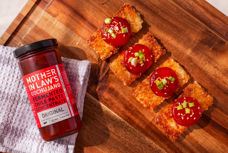 Gochujang Cured Eggs on Crispy Rice