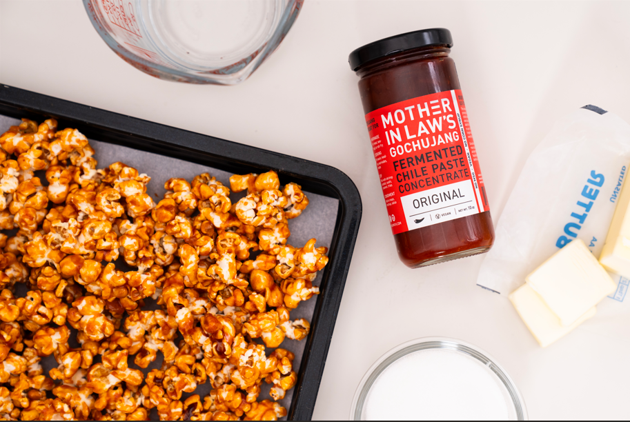 Gochujang Caramel Popcorn