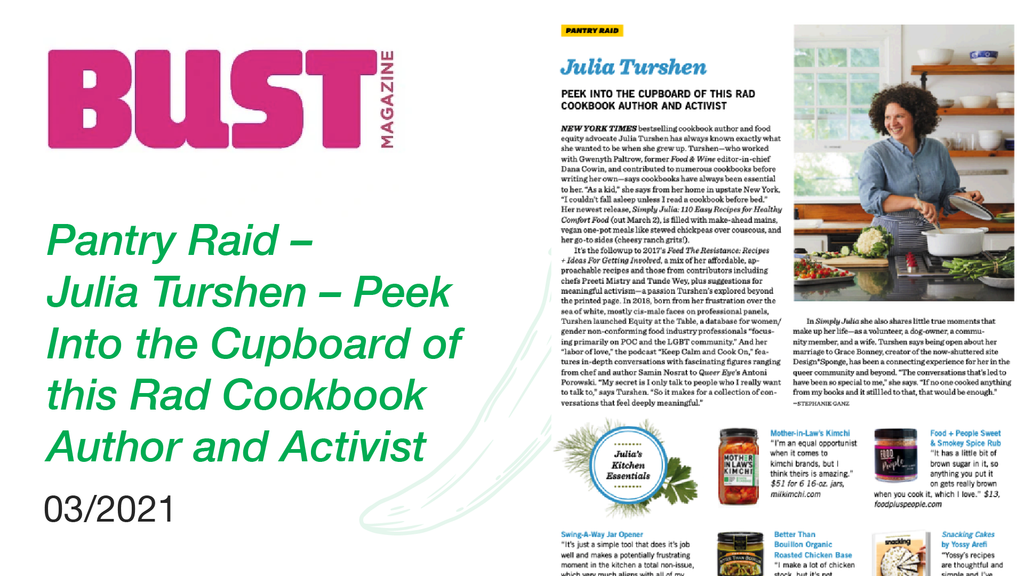 PEEK INTO THE CUPBOARD OF THIS RAD COOKBOOK AUTHOR AND ACTIVIST