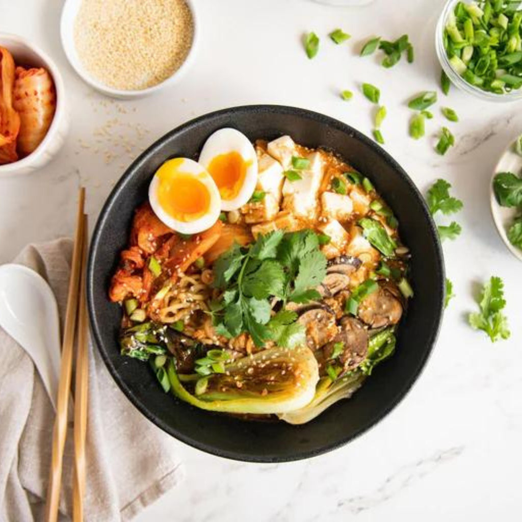 Spicy Kimchi Ramen with Tofu