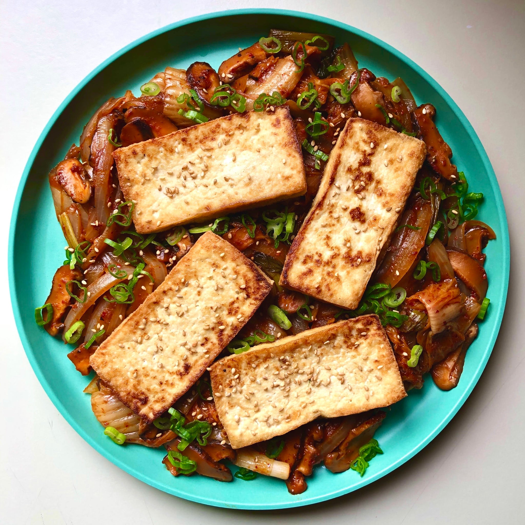 Panfried Kimchi with Shiitake and Tofu by Chef Paul Wang MotherinLaw's